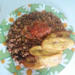 A picture of Beans and plantain.