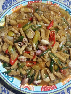 Foto resep Tumis tempe cumi cabai hijau