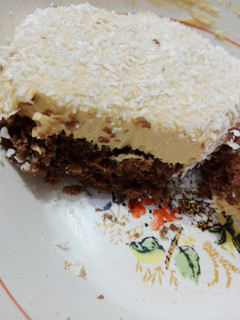 Una foto de Falso cheesecake de dulce de leche y chocolate