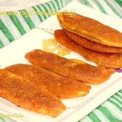 A picture of Raw Banana Bajji/Vazhakkai Bajji.