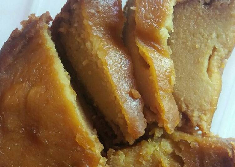 Bagaimana Membuat 🌻 Cake Labu Kuning (No Mixer), Enak