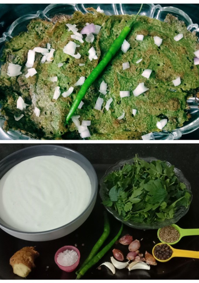 மருத்துவ குணம் நிறைந்த முடக்கத்தான் கீரை தோசை (Mudakkathaan keerai dosai recipe in tamil) செய்முறை முக்கிய புகைப்படம்