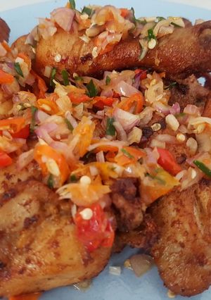 Foto resep Ayam Goreng Siram Sambal Matah-Level Pedas Sedang