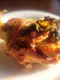 Bacon & Sirloin Wrapped, Cream Cheese Stuffed Chicken Legs
