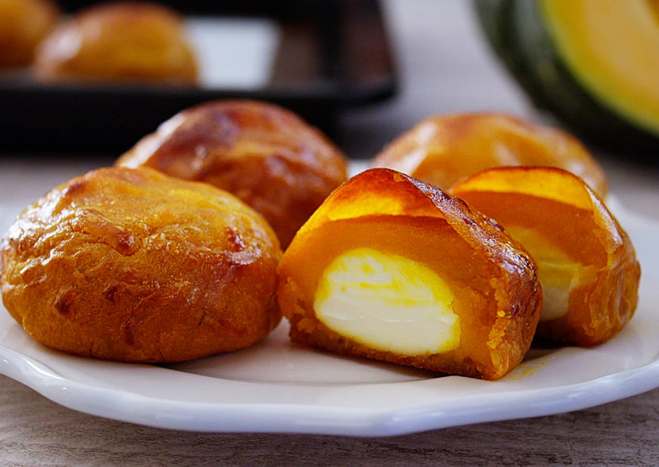 Cream Cheese Filled Sweet Pumpkin Cakes