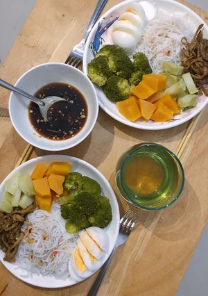 Hình của món Eatclean - Bún rau củ nước tương.