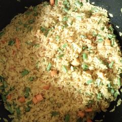 A picture of Vegetables tumeric rice.