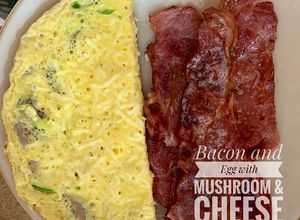 Foto resep Bacon and Egg with mushroom & cheese