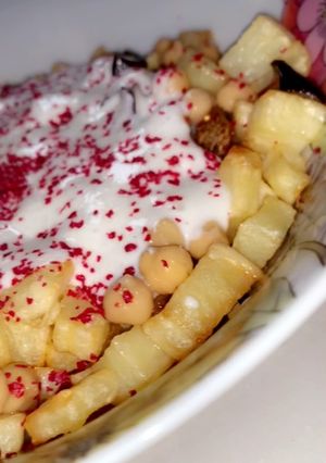 صورة لوصفة فتة باذنجان وبطاطس
