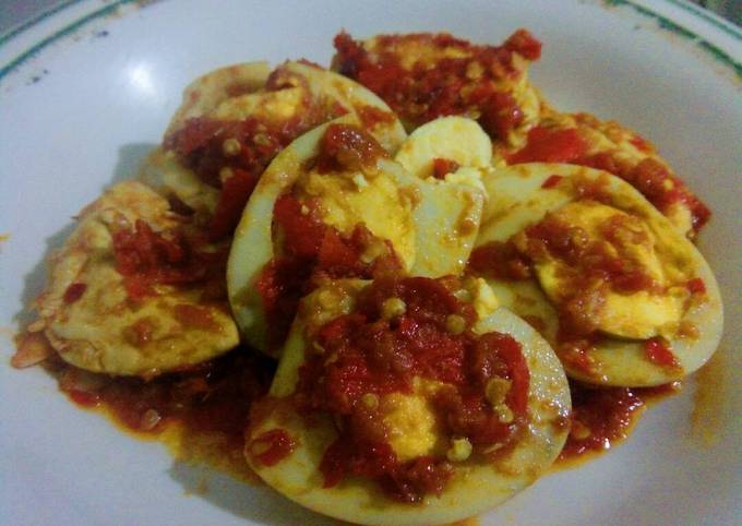 Resep Telur balado pedas manis, Bikin Ngiler