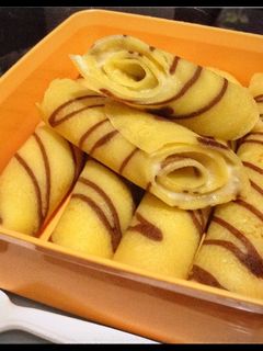 Foto resep Pancake Gulung isi Krim Susu Keju