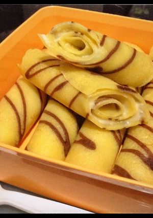 Foto resep Pancake Gulung isi Krim Susu Keju