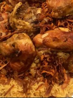 صورة لوصفة رز بخاري بكشنة البصل