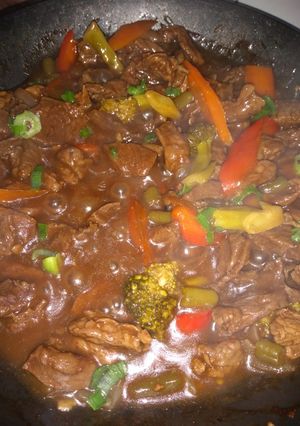 Una foto de Carne al estilo chino!