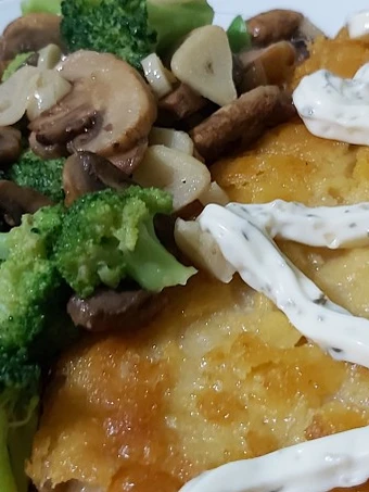 Cara Simple Membikin Resep  Dori goreng tepung dan Brokoli Jamur yang Enak, Lezat Sekali