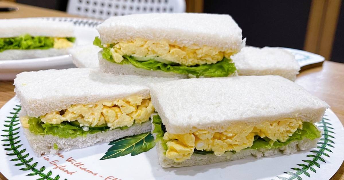 Resipi 👩‍🍳Sandwich Creamy Scrambled Eggs Mayo oleh Mahadiah Cookpad