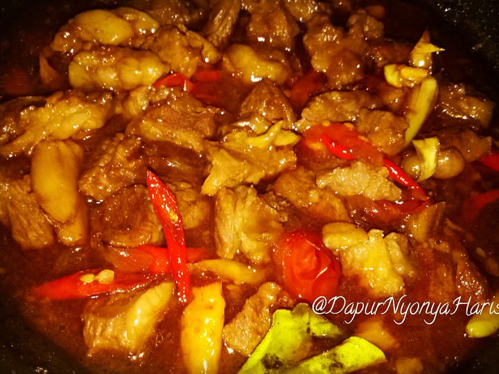 Resep Krengsengan daging lada hitam Anti Gagal