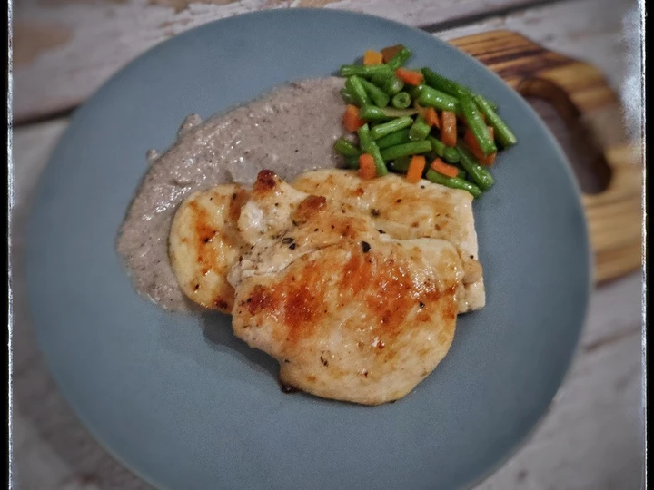 Cara Mudah Membikin Resep Chicken Steak with Mushroom Sauce yang Uenak Anti Ribet, Sempurna