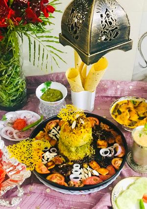 बादशाही खिचड़ी विध बिरयानी ट्विस्ट(BAADSHAHI KHICHDI WITH BIRYANI TWIST RECIPE IN HINDI) रेसिपी मुख्य फोटो