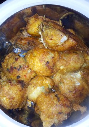 A picture of Yam egg koftas.