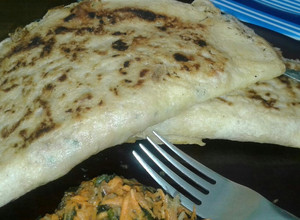 Una foto de Omelette o tortilla..... De huevo y maizena