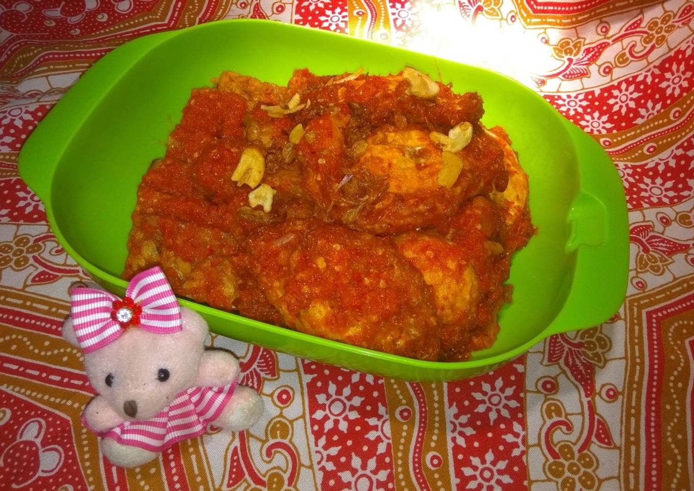 Tempe ceplok merah