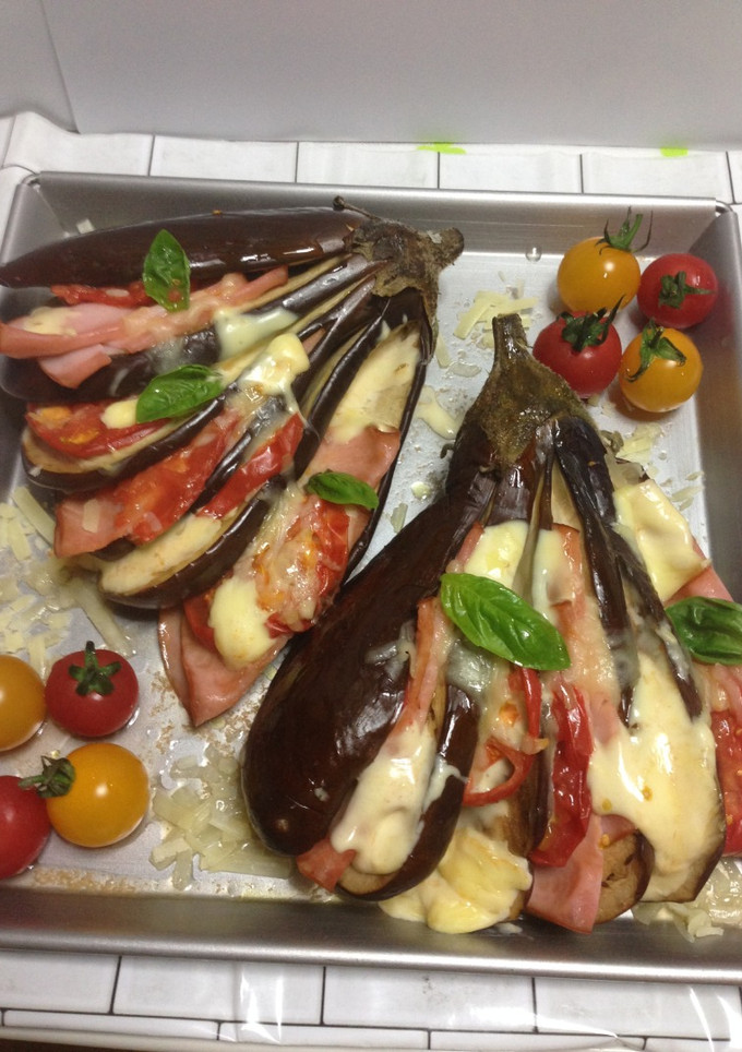 Una foto de Berenjenas rellenas al horno!