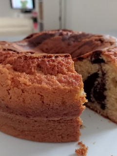 Foto di Ciambella bicolore in friggitrice ad aria