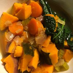 Orange stew 🧡 / Squash, sweet potato and carrot stew - vegan A picture of Orange stew 🧡 / Squash, sweet potato and carrot stew - vegan.