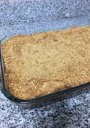Una foto de Crumble de manzana