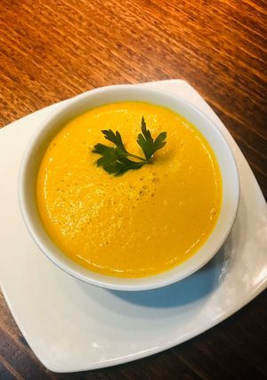 Una foto de Crema de zapallo