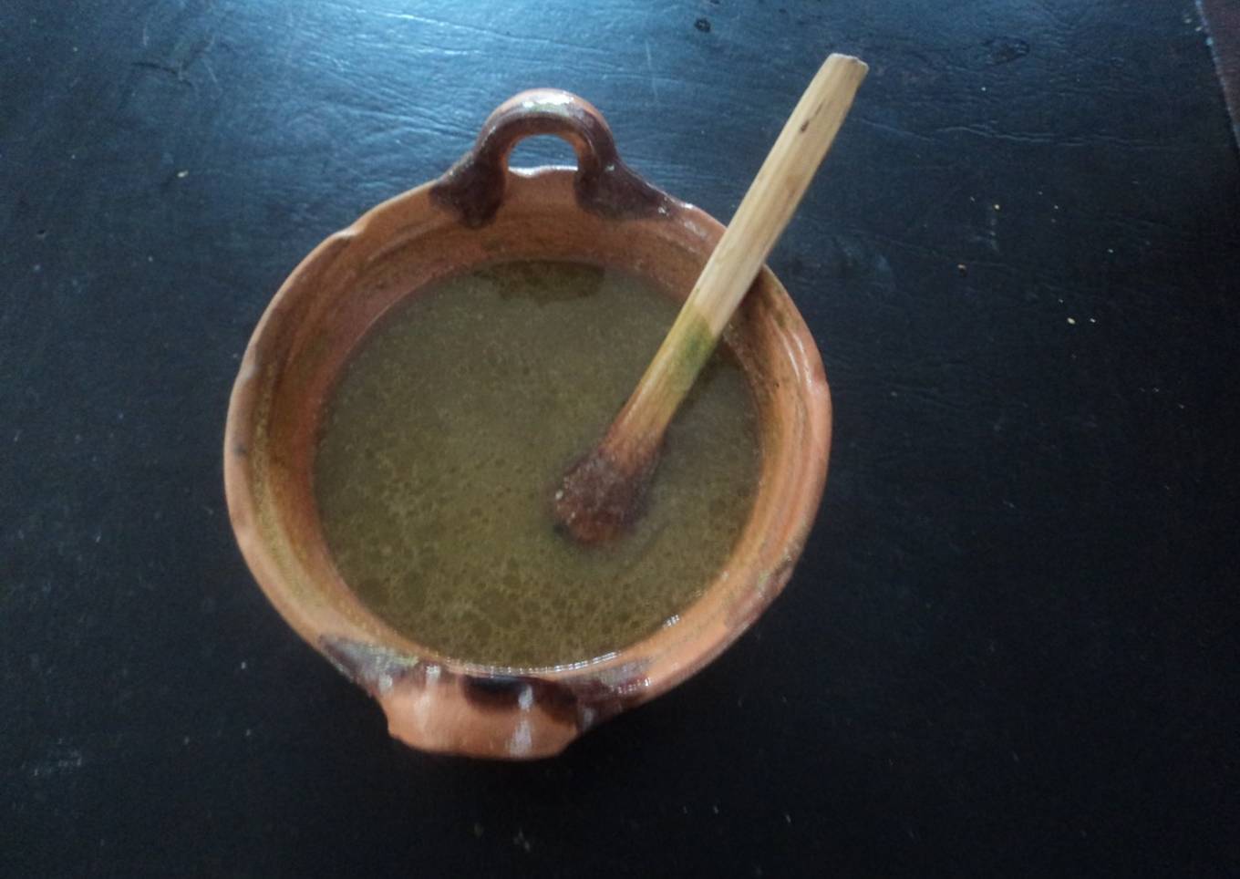 Salsa verde de espinacas o quelites  para birria las correa, Jalisco México