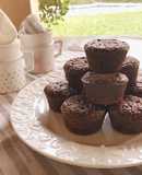 Cupcakes de chocolate fit