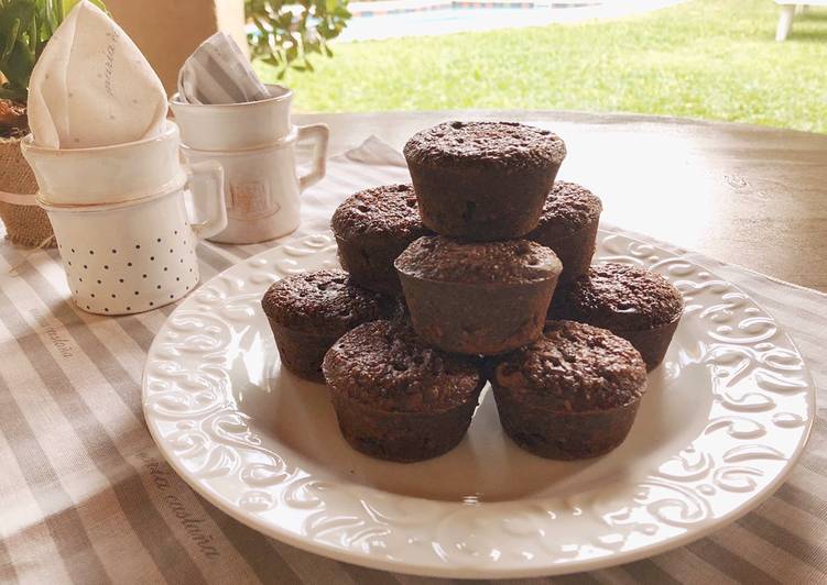 Cupcakes de chocolate fit