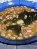 Sopa de alubias con espinaca