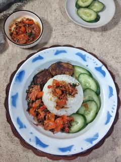 Foto resep Nasi Ayam Siram Sambal Pecak
