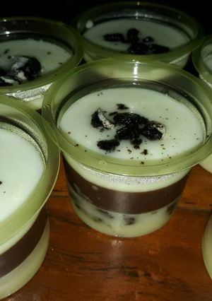 Foto resep Puding coklat susu oreo