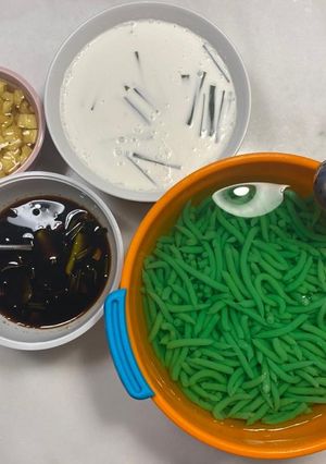 Foto resep Es Cendol dengan Kinca dan Nangka