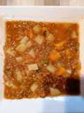 Caldo de lentejas con verduras