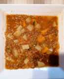 Caldo de lentejas con verduras