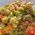 Bulgur con verduras, semillas de sésamo y Agua de Mar