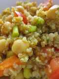 Bulgur with Vegetables, Sesame Seeds, and Sea Water