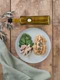 Lachs mit Kohlrabi á la créme: