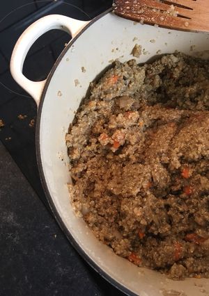 A picture of Mushroom quinoa.