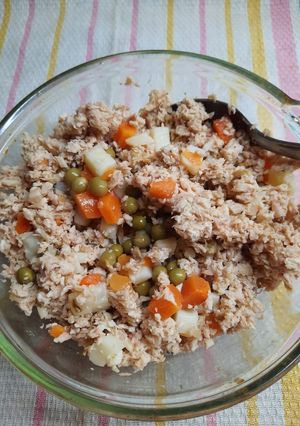 Una foto de Mayonesa de ave rápida (en procesadora)