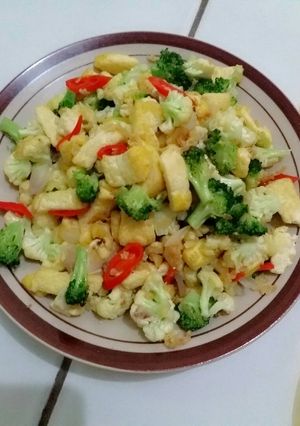 Foto resep Tumis Tahu Brokol (Brokoli Kembang Kol)