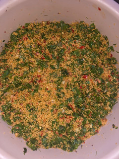 A picture of Dambun couscous da zogale.
