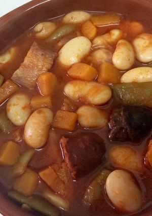 Una foto de Fabada con calabaza y habichuelas🍲