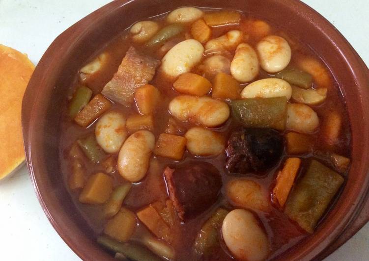 Fabada con calabaza y habichuelas🍲