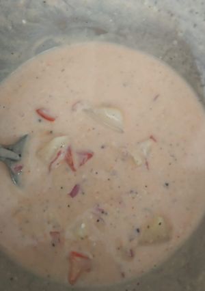 A picture of Mix veg raita.